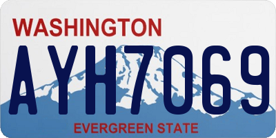 WA license plate AYH7069