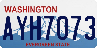 WA license plate AYH7073