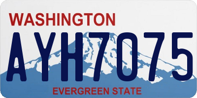 WA license plate AYH7075