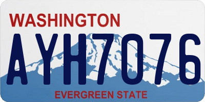 WA license plate AYH7076