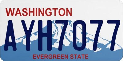 WA license plate AYH7077