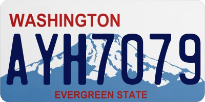 WA license plate AYH7079