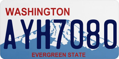 WA license plate AYH7080