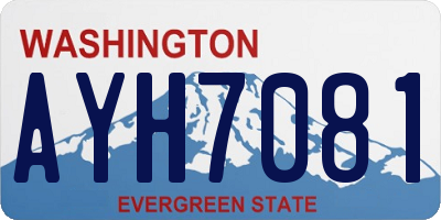 WA license plate AYH7081