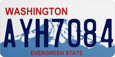 WA license plate AYH7084