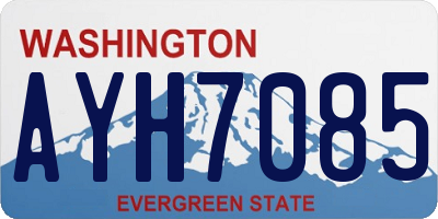 WA license plate AYH7085