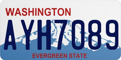 WA license plate AYH7089