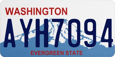WA license plate AYH7094