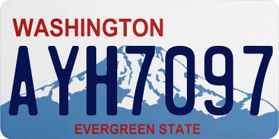 WA license plate AYH7097