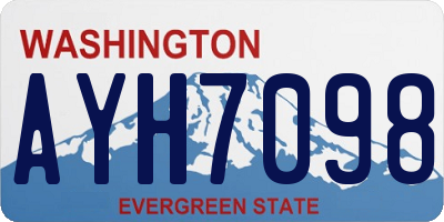 WA license plate AYH7098