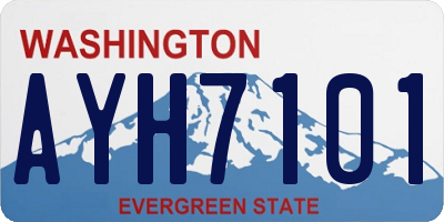 WA license plate AYH7101
