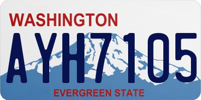 WA license plate AYH7105