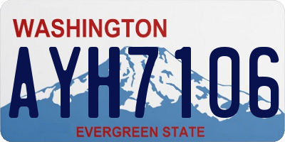 WA license plate AYH7106