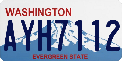 WA license plate AYH7112
