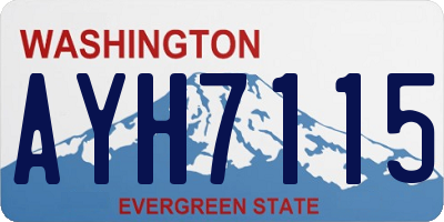 WA license plate AYH7115