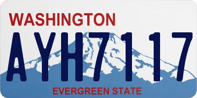 WA license plate AYH7117