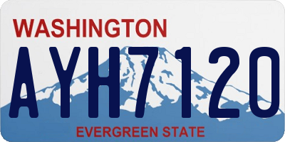WA license plate AYH7120