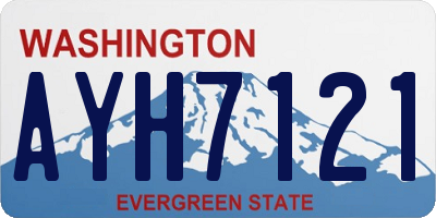 WA license plate AYH7121