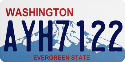 WA license plate AYH7122