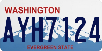 WA license plate AYH7124