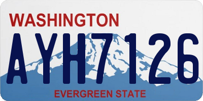 WA license plate AYH7126