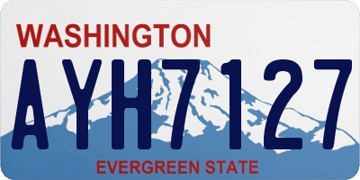 WA license plate AYH7127