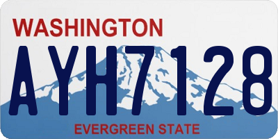 WA license plate AYH7128