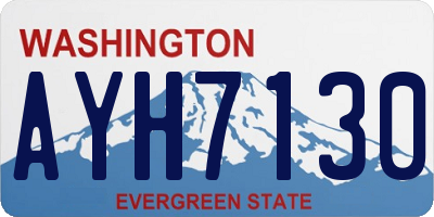 WA license plate AYH7130