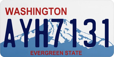 WA license plate AYH7131