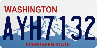 WA license plate AYH7132