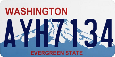 WA license plate AYH7134