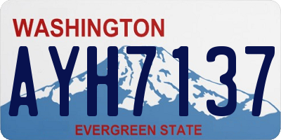 WA license plate AYH7137