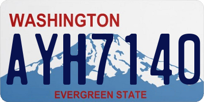 WA license plate AYH7140