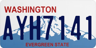 WA license plate AYH7141