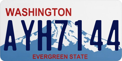 WA license plate AYH7144