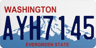 WA license plate AYH7145