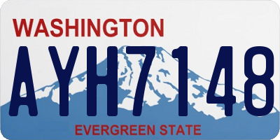 WA license plate AYH7148
