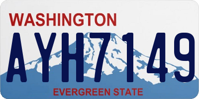 WA license plate AYH7149