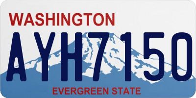 WA license plate AYH7150