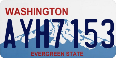 WA license plate AYH7153