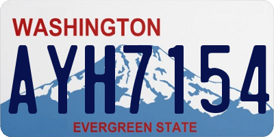 WA license plate AYH7154