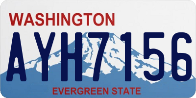 WA license plate AYH7156