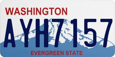 WA license plate AYH7157