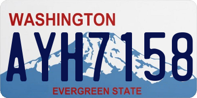 WA license plate AYH7158