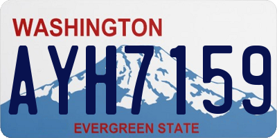 WA license plate AYH7159