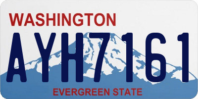 WA license plate AYH7161