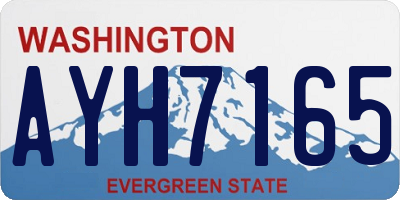WA license plate AYH7165