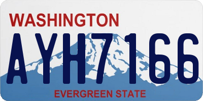WA license plate AYH7166