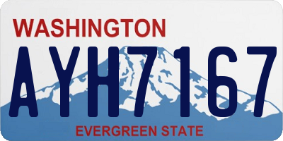 WA license plate AYH7167