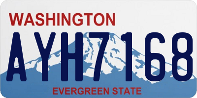 WA license plate AYH7168